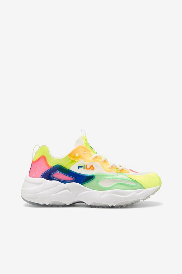 Fila Ray Tracer Tl Women's Sneakers - White/Pink/Blue,NZ 520-80349